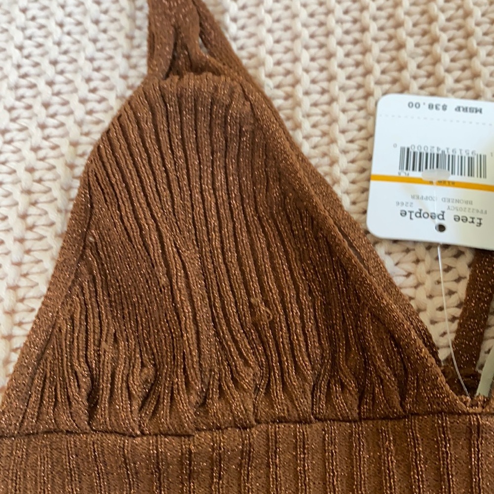 Free People Bronzed Copper Bralette - Picture 3 of 6